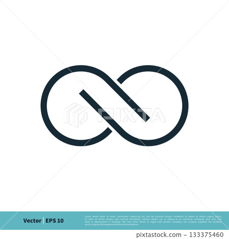 Infinity Line Art Icon Vector Logo Template Illustration Design. Vector EPS 10. 133375460