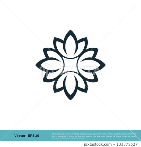 Flower Ornamental Decorative Icon Vector Logo Template Illustration Design. Vector EPS 10. Flower Ornamental Decorative Icon Vector Logo Template Illustration Design. Vector EPS 10. 133375527