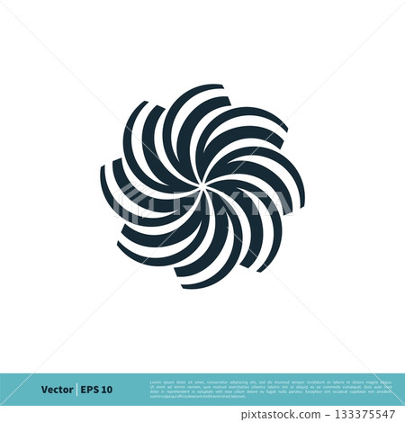 Flower Ornamental Decorative Icon Vector Logo Template Illustration Design. Vector EPS 10. 133375547
