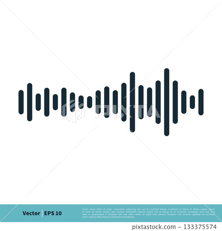Audio Frequency Wave Graphic Icon Vector Logo Template Illustration Design. Vector EPS 10. 133375574