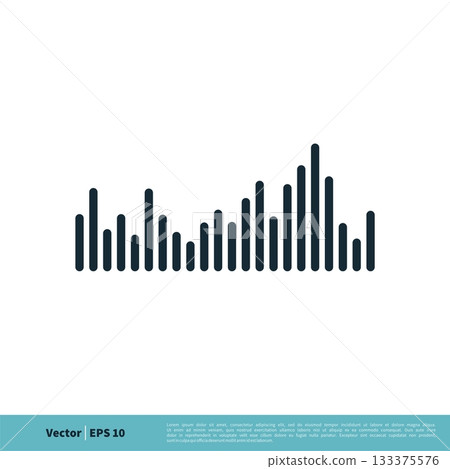 Audio Frequency Wave Graphic Icon Vector Logo Template Illustration Design. Vector EPS 10. 133375576
