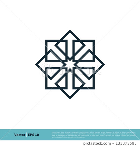 Ornamental Arrow Icon Vector Logo Template Illustration Design. Vector EPS 10. Ornamental Arrow Icon Vector Logo Template Illustration Design. Vector EPS 10. 133375593