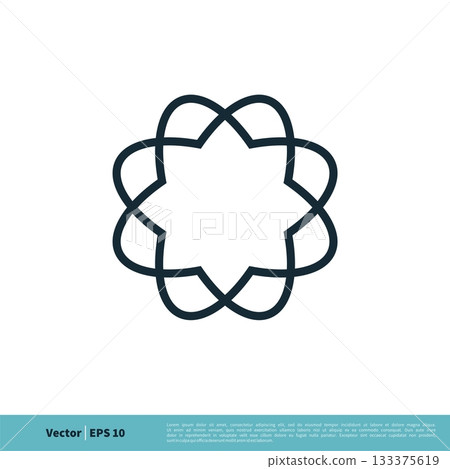 Atom Nuclear Icon Vector Logo Template Illustration Design. Vector EPS 10. 133375619