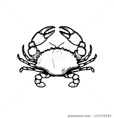 Crab icon isolated on white background. Design elements for logo, label, emblem, sign. Vector illustration Crab icon isolated on white background. Design elements for logo, label, emblem, sign. Vector illustration 133376593