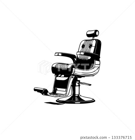 Barber chair illustration on white background. Design element for poster, emblem, sign, badge. Vector illustration 133376715