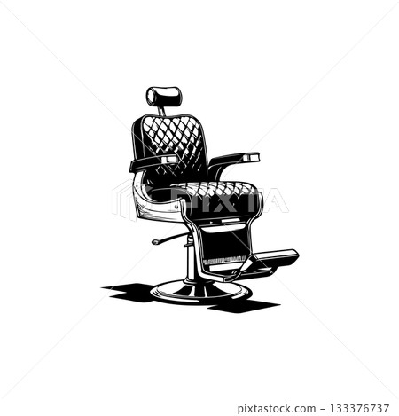 Barber chair illustration on white background. Design element for poster, emblem, sign, badge. Vector illustration Barber chair illustration on white background. Design element for poster, emblem, sign, badge. Vector illustration 133376737