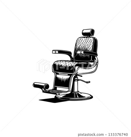 Barber chair illustration on white background. Design element for poster, emblem, sign, badge. Vector illustration Barber chair illustration on white background. Design element for poster, emblem, sign, badge. Vector illustration 133376740