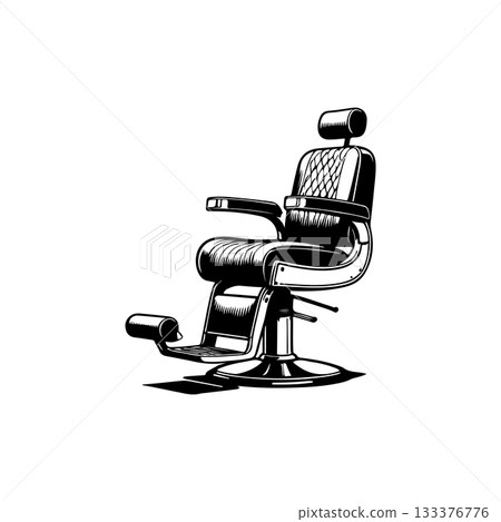 Barber chair illustration on white background. Design element for poster, emblem, sign, badge. Vector illustration Barber chair illustration on white background. Design element for poster, emblem, sign, badge. Vector illustration 133376776