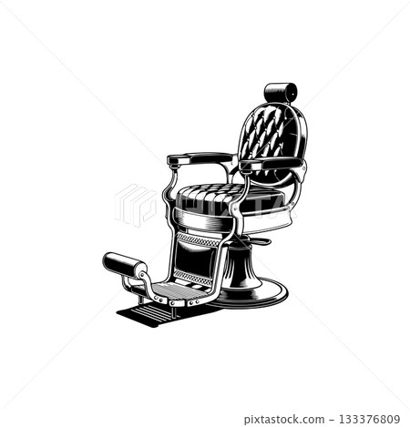 Barber chair illustration on white background. Design element for poster, emblem, sign, badge. Vector illustration Barber chair illustration on white background. Design element for poster, emblem, sign, badge. Vector illustration 133376809