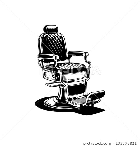 Barber chair illustration on white background. Design element for poster, emblem, sign, badge. Vector illustration Barber chair illustration on white background. Design element for poster, emblem, sign, badge. Vector illustration 133376821