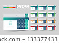 2026 desk vector calendar design 133377433
