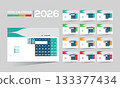 2026 desk vector calendar design 133377434