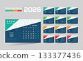 2026 desk vector calendar design 133377436