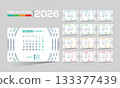 2026 desk vector calendar design 133377439