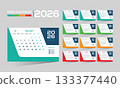 2026 desk vector calendar design 133377440