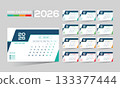 2026 desk vector calendar design 133377444