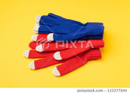 Winter Gloves, Touchscreen Wool Glove, Touch Screen Knitted Mittens, Warm Red Gloves 133377844