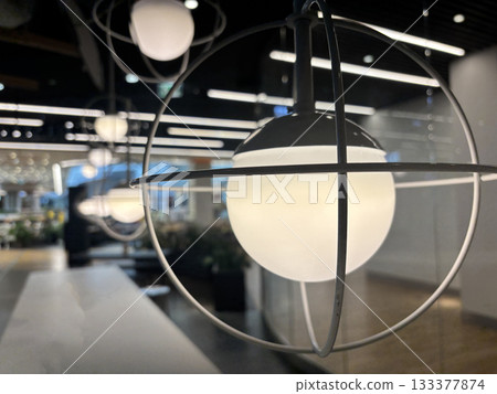 Hanging Retro Lamps, Vintage Style Industrial Lightbulbs, Stylish Warm Light Bulb in Interior Hanging Retro Lamps, Vintage Style Industrial Lightbulbs, Stylish Warm Light Bulb in Interior 133377874