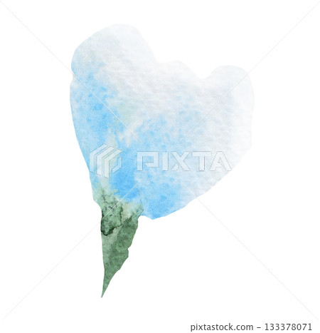 Watercolor light blue wild flower isolated illustration, floral wedding and greeting element Watercolor light blue wild flower isolated illustration, floral wedding and greeting element 133378071