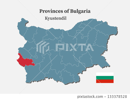 Vector map of Bulgaria - Kyustendil Province Vector map of Bulgaria - Kyustendil Province 133378528