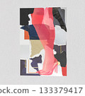 Abstract various colorful torn paper background with woman legs and high heels 133379417