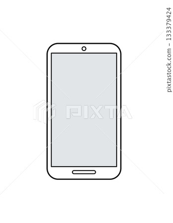 Adult minimalist smartphone overhead view illustration | Simple vector material 133379424