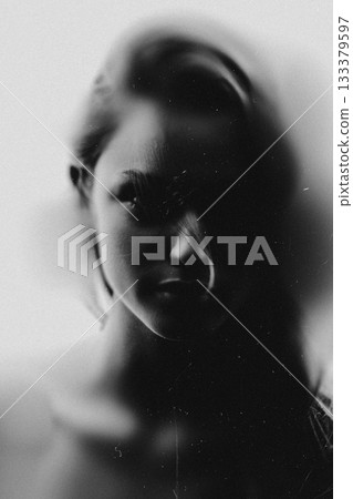 Beautiful young woman sensual black and white portrait Beautiful young woman sensual black and white portrait 133379597
