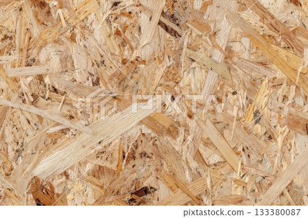 Wood chips and fibers create texture in construction 133380087