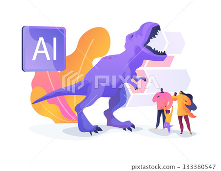 Theme Park Animatronic Robot abstract concept vector illustration. Theme Park Animatronic Robot abstract concept vector illustration. 133380547