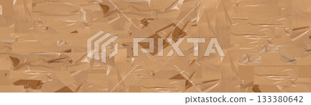 Brown scotch tape texture background, adhesive tape pieces pattern 133380642