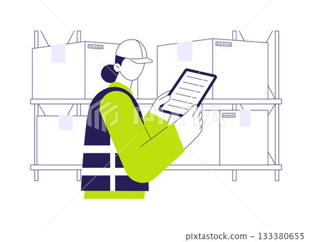 Inventory tracking abstract concept vector illustration. Inventory tracking abstract concept vector illustration. 133380655