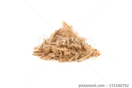String piece isolated, jute rope fragment, part of packaging cord knots, eco-friendly natural rope String piece isolated, jute rope fragment, part of packaging cord knots, eco-friendly natural rope 133380702