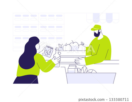 Pay on the spot abstract concept vector illustration. Pay on the spot abstract concept vector illustration. 133380711