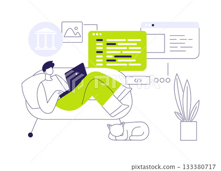 Development course isolated cartoon vector illustrations. Development course isolated cartoon vector illustrations. 133380717