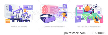Edge Computing Intelligence abstract concept vector illustrations. Edge Computing Intelligence abstract concept vector illustrations. 133380808