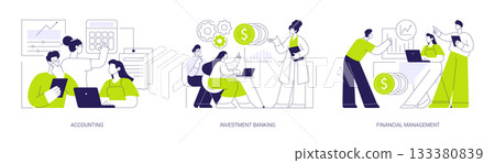 Master of Science in finance isolated cartoon vector illustrations se 133380839