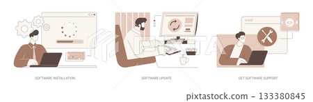 Software maintenance isolated cartoon vector illustrations se Software maintenance isolated cartoon vector illustrations se 133380845