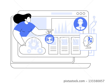Cloud-Based Project Management Platforms abstract concept vector illustration. Cloud-Based Project Management Platforms abstract concept vector illustration. 133380857