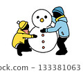 Two Snowmen Color 133381063