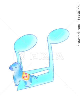 一個可愛的小馬和一個音符 一個可愛的小馬和一個音符 133381359