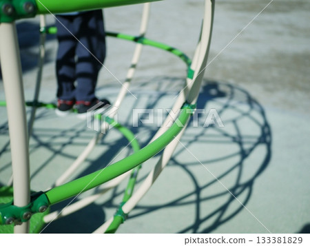 Park playground equipment and children 133381829