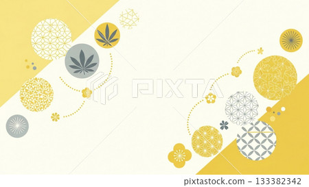 現代日式背景設計,以幾何圓形日式圖案為特色 現代日式背景設計,以幾何圓形日式圖案為特色 133382342