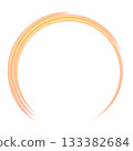 Orange circular line ring on a transparent background 133382684
