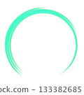 Green circular line ring on a transparent background 133382685