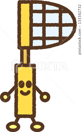 手繪角色圖示插圖：蝴蝶網 133382732