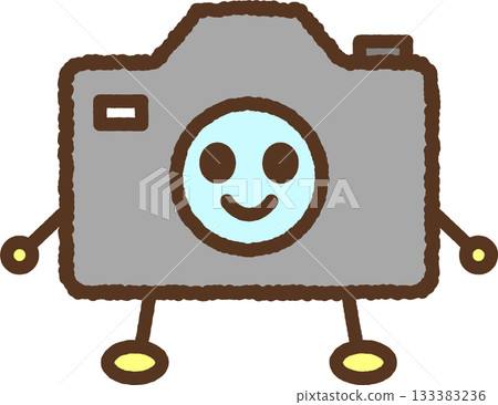 手繪人物單圖示插圖：相機 133383236