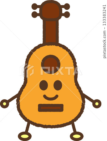 Hand-drawn character single icon illustration: guitar 133383241
