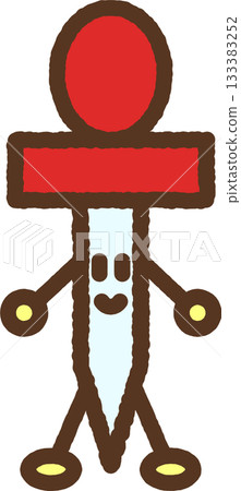 手繪角色單圖示插圖 - 水滴 133383252