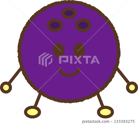 手繪人物單圖示插圖 保齡球 手繪人物單圖示插圖 保齡球 133383275