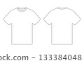 T-shirt line art vector illustration 133384048